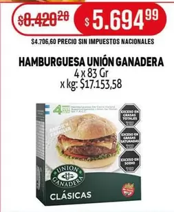 union ganadera - HAMBURGUESA UNIÓN GANADERA