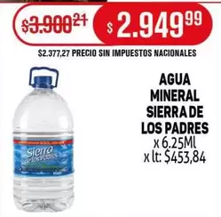 Sierra de los Padres - AGUA MINERAL