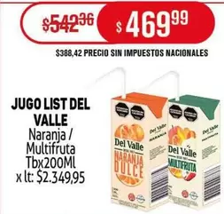 Del Valle - JUGO LIST DEL VALLE