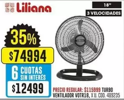 Liliana - TURBO VENTILADOR VOTR18