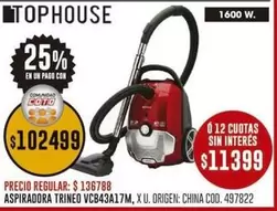 Coto - ASPIRADORA TRINEO VCB43A17M