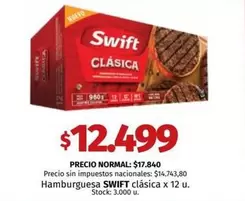 Swift - Hamburguesa clásica x 12 น