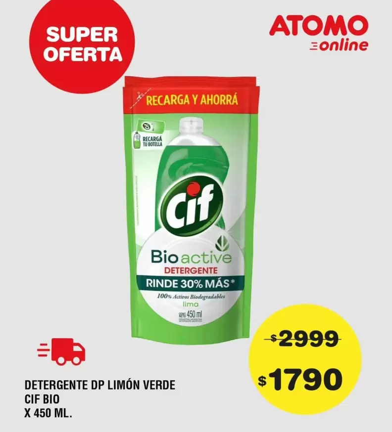 Cif - DETERGENTE DP LIMÓN VERDE CIF BIO