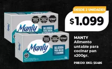 Manty - Alimento untable para cocinar pan
