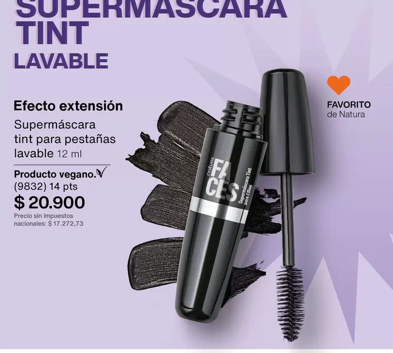 Efecto - Supermáscara tint para pestañas lavable