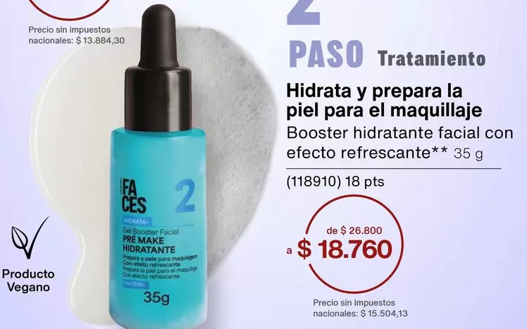 Efecto - Booster hidratante facial con efecto refrescante
