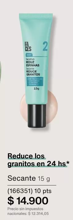 Reduce los granitos en 24 hs