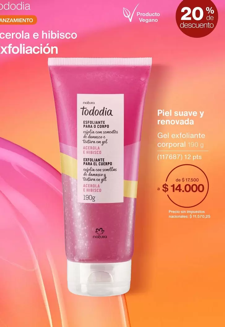 Natura - cerola e hibisco exfoliación