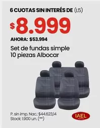 Set de fundas simple 10 piezas