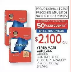 Origen - YERBA MATE CON PALO