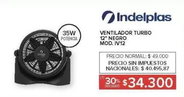 Negro - VENTILADOR TURBO 12" NEGRO MOD. IV12