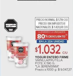 La Serenísima - YOGUR ENTERO FIRME