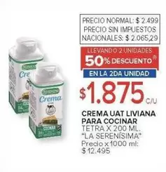 La Serenísima - CREMA UAT LIVIANA PARA COCINAR