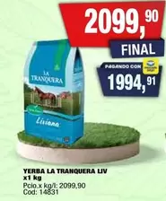 La Tranquera - YERBA LA TRANQUERA LIV