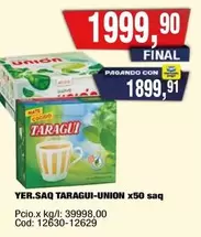Unión - TARAGUI-UNION x50 saq