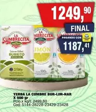 la cumbre - YERBA BUR-LIM-NAR