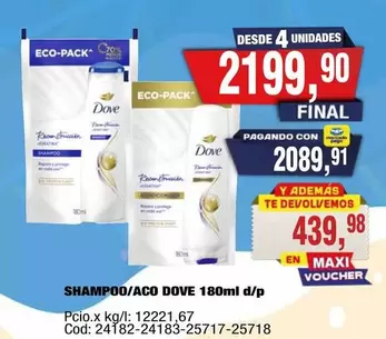Dove - SHAMPOO/ACO 180ml d/p