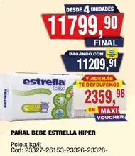 Estrella - PAÑAL BEBE HIPER