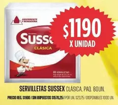 Sussex - SERVILLETAS