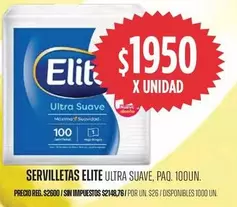 Elite - SERVILLETAS ULTRA SUAVE