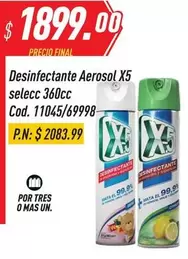 Mas - Desinfectante Aerosol X5