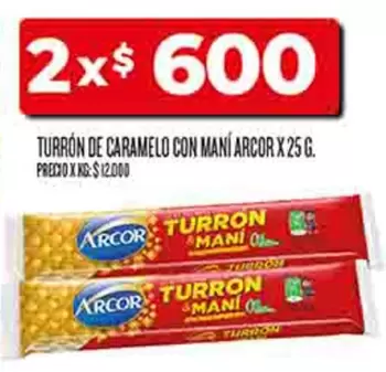 Arcor - TURRÓN DE CARAMELO CON MANÍ