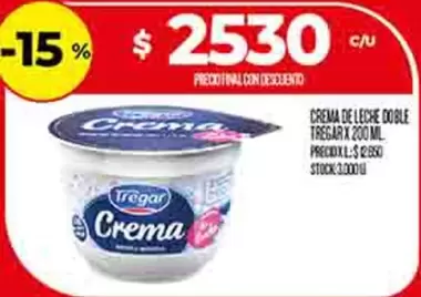 Tregar - CREMA DE LECHE DOBLE