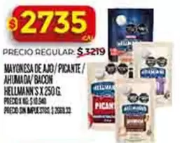 Hellmann's - MAYONESA DE AJO/PICANTE/ AHUMADA/BACON