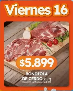 X$ - BONDIOLA DE CERDO