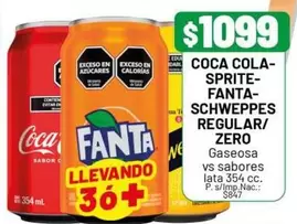 Coca cola - COCA COLA-SPRITE-FANTA-SCHWEPPES REGULAR/ZERO