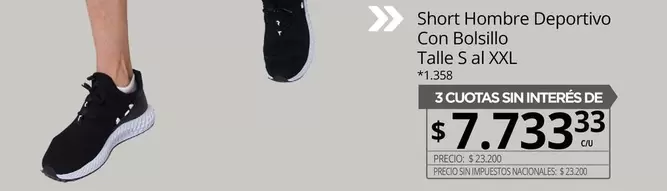 Short Hombre Deportivo Con Bolsillo