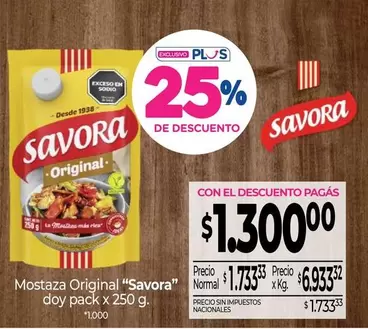 Savora - Mostaza Original