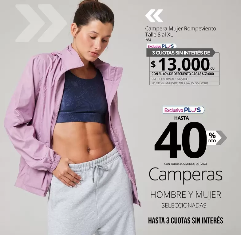 XL - Campera Mujer Rompeviento