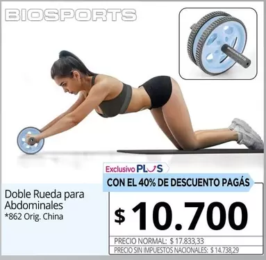 Doble Rueda para Abdominales