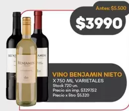 Benjamin - VINO BENJAMIN NIETO