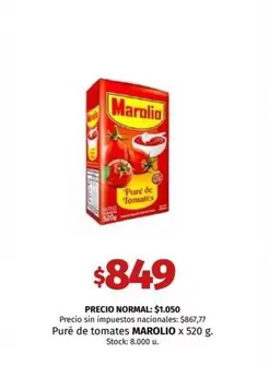 Marolio - Puré de tomates