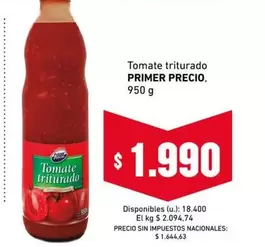 Primer Precio - Tomate triturado