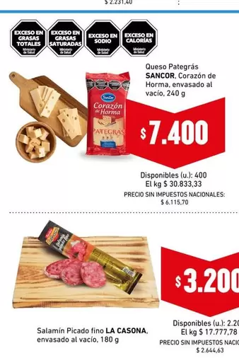 Sancor - Queso Pategrás Corazón de Horma