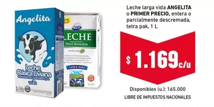 vida - Leche entera o parcialmente descremada