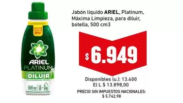 Ariel - Platinum Máxima Limpieza, para diluir, botella