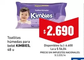 Kimbies - Toallitas húmedas para bebé