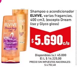 Elvive - Shampoo o acondicionador