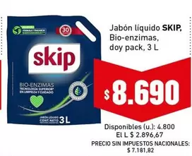 Skip - Jabón líquido, Bio-enzimas, doy pack