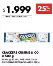 X$ - CRACKERS CUISINE & CO