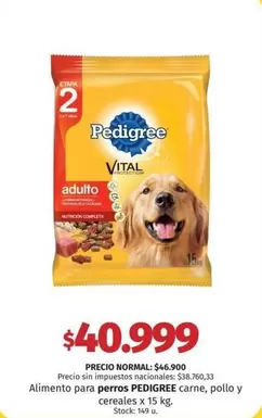 Pedigree - Alimento para perros carne, pollo y cereales