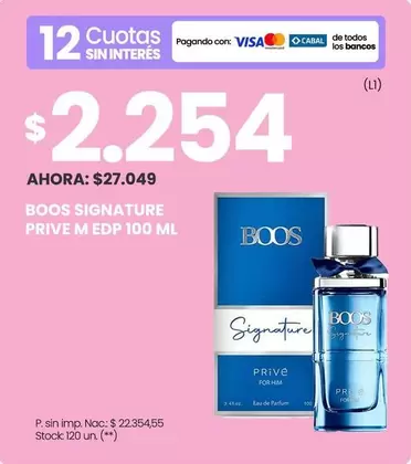 Boos - SIGNATURE PRIVE M EDP 100 ML