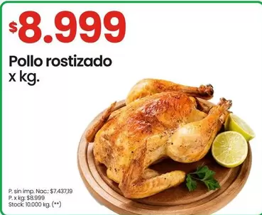 X$ - Pollo rostizado