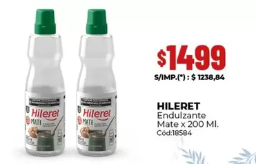 Hileret - Endulzante Mate x 200 MI.