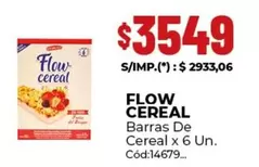Flow - CEREAL Barras De Cereal x 6 Un.