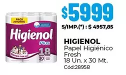Higienol - Papel Higiénico Fresh